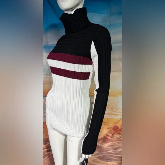 Blanc Noir Ribbed Sweater - Picture 6 of 8